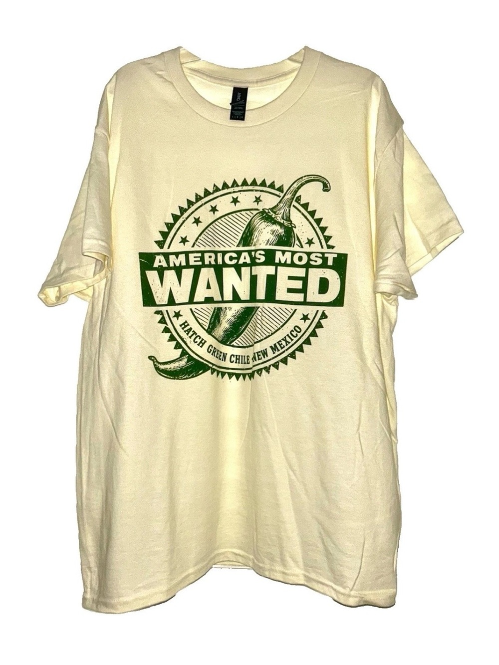 Unisex Lrg America’s Most Wanted Hatch Green Chile Pepper New Mexico Graphic Tee